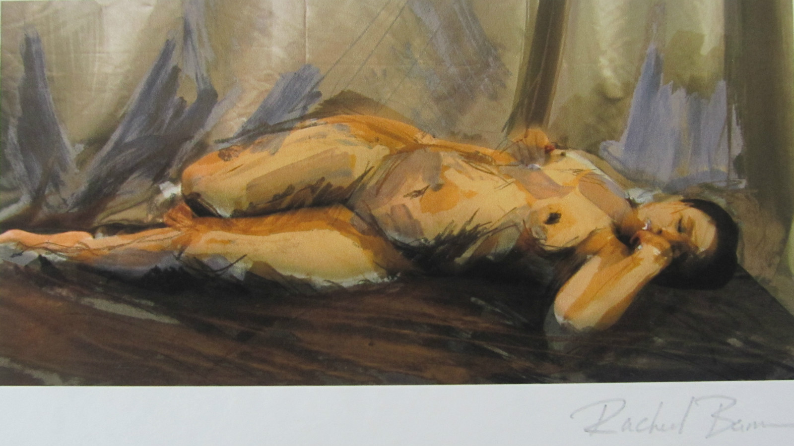 PHOTOGRAPH PHOTO PAINTED PRINT SIGNED MIXED MEDIUM STYLE PREGNANT WOMAN