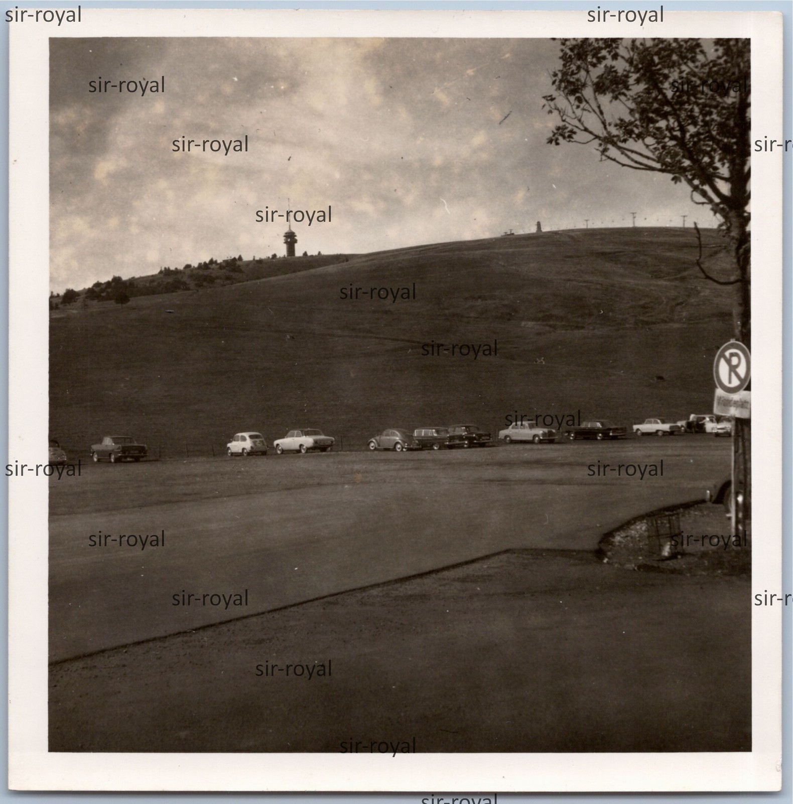 Feldberg 1964 – Landscape with Cars Automotive – Black Forest 1960s – Photo 9x9cm