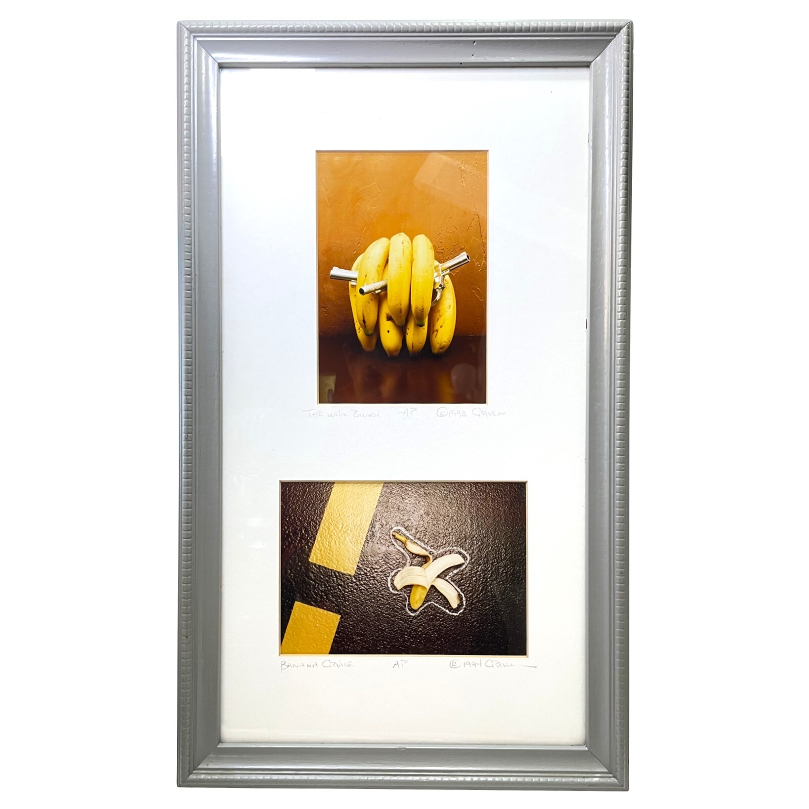 Two 1993 & 94 Signed Original Banana Art Photos by Michael Craven 19.5 x 11.5 in