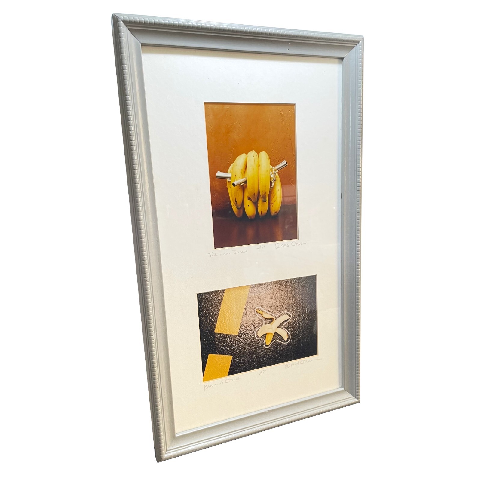 Two 1993 & 94 Signed Original Banana Art Photos by Michael Craven 19.5 x 11.5 in