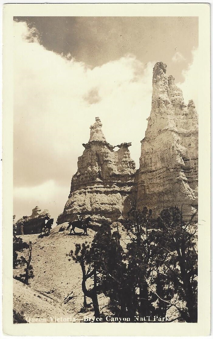 Utah Parks Company / Queen Victoria Bryce Canyon Nat’l Park Real Photo Postcard