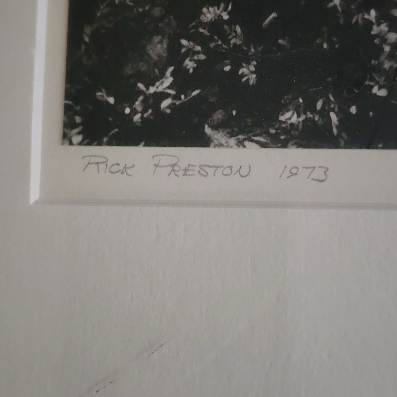 Signed Rick Preston 1973
