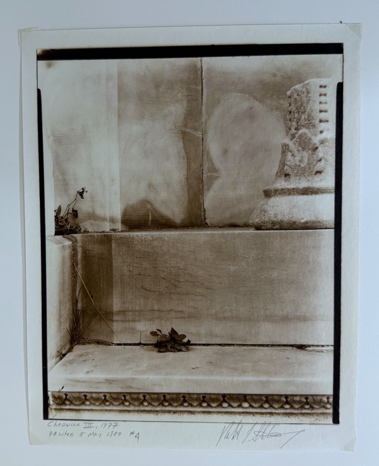 AMERICAN ARTIST ROBERT J. STEINBERG SIGNED DATED PHOTOGRAPH – “CHADWICK III”