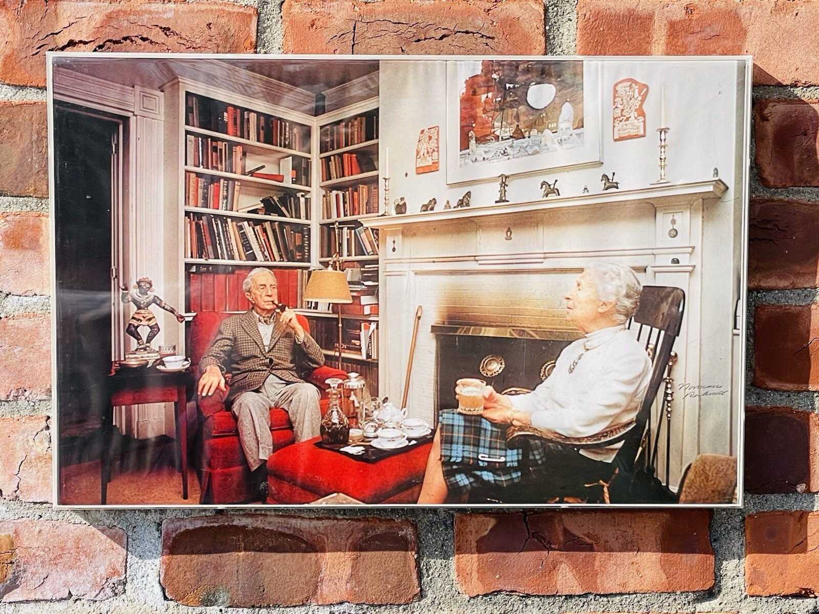 Original Signed Color Photograph Norman Rockwell. Norman And Mary Rockwell. 1973