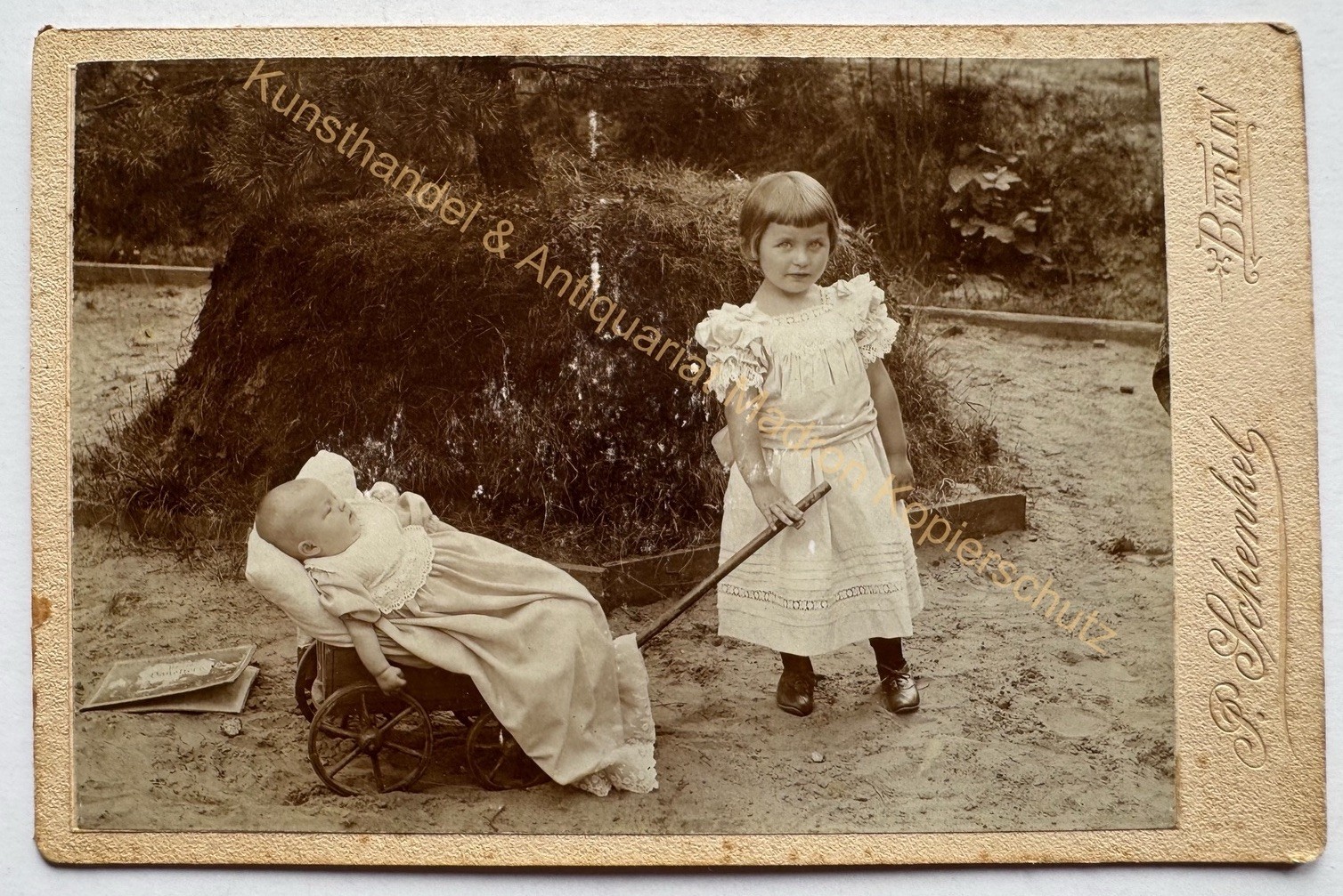orig. KAB cabinet photo photograph old picture around 1890 children Berlin