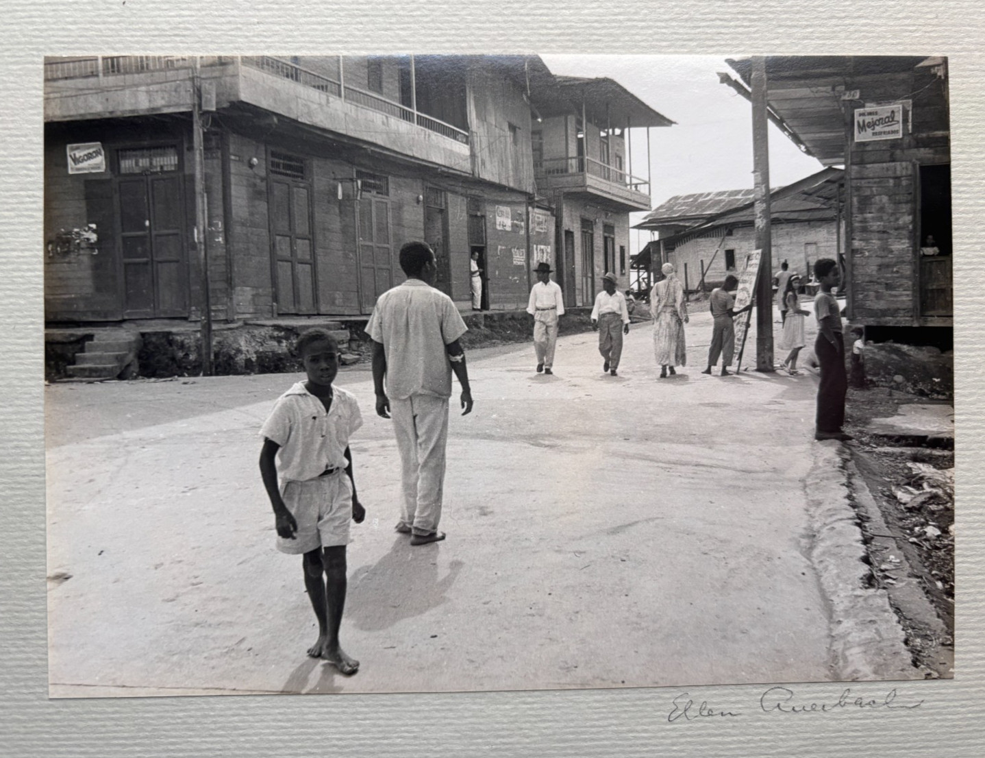 ELLEN AUERBACH Beunaventura, Columbia Street Scene (1949) Signed Silver Gelatin