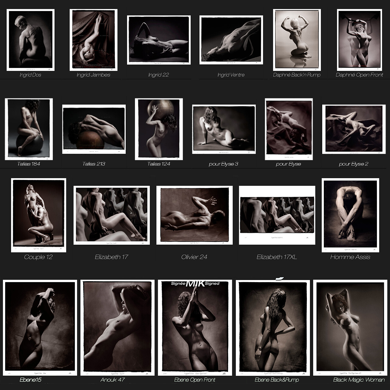 Art Nude “CollegeGirl#6” 5×7 Sig Mik &Num 1/25 3D Gloss Woman 3D Model Girl