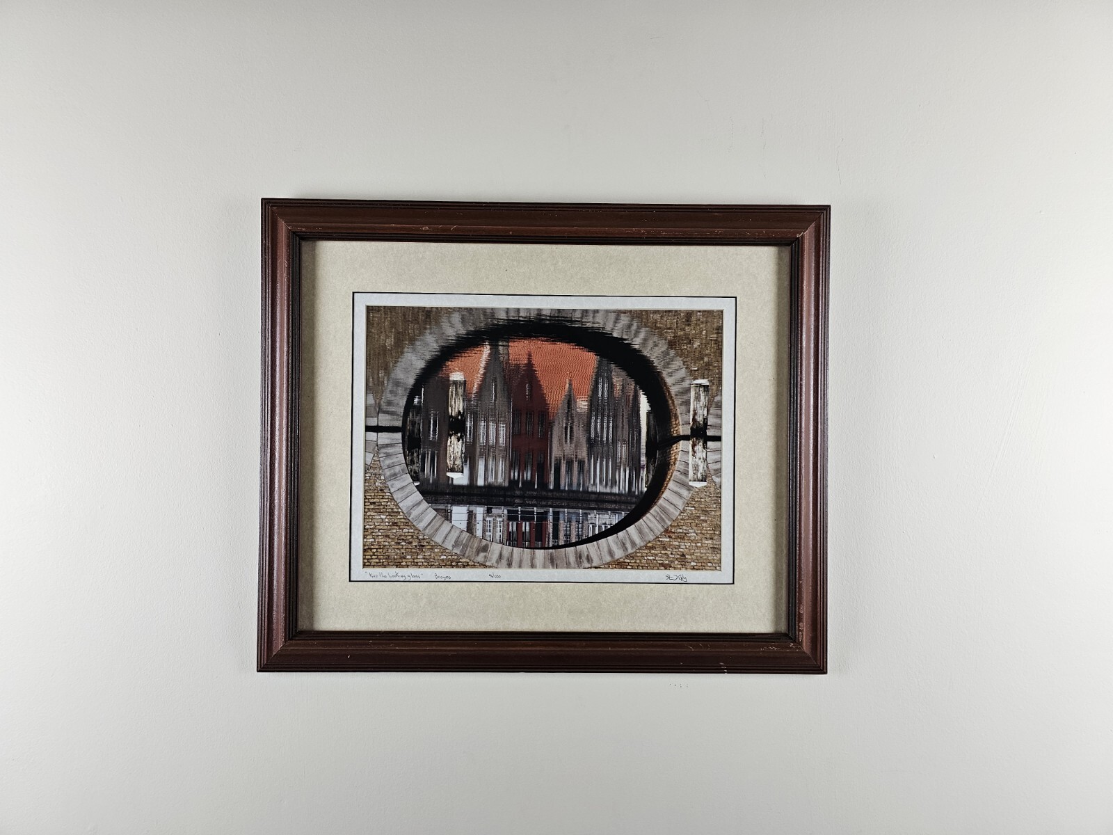 Illegibly Signed Limited Edition 35mm Art Photograph 23.25×19.25 Framed, Europe