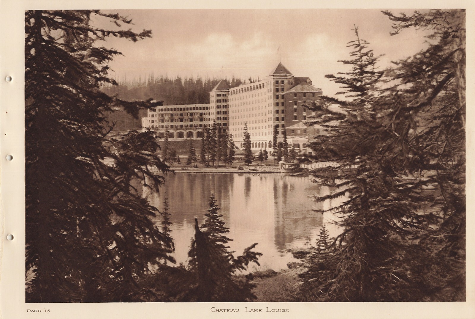 Canadian Pacific Rockies Byron Harmon Vandyck Photogravure Chateau Lake Louise