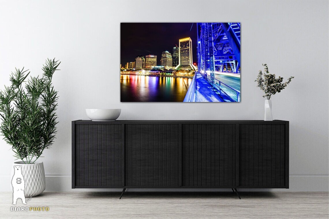 Jacksonville FL Skyline at Night – Florida Fine Art Photography Prints