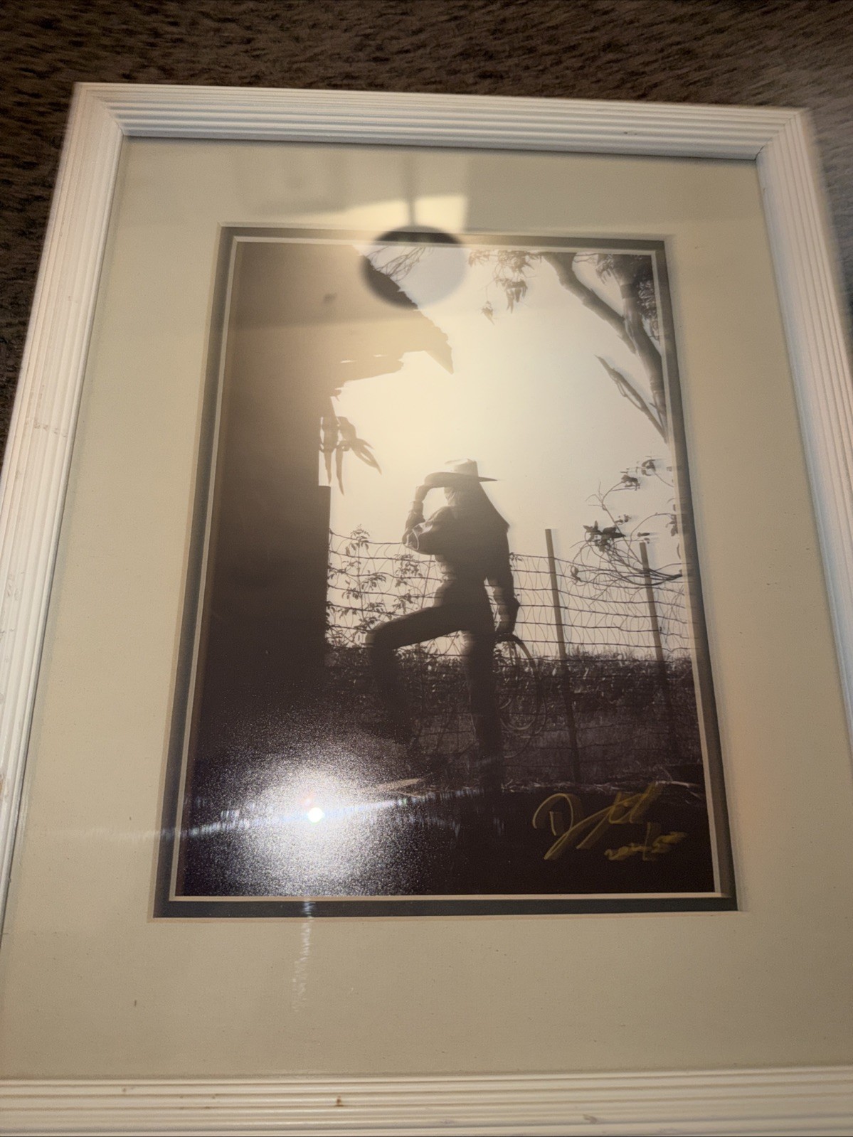 don schimmel art photography lookin out from the barn Signed Cowgirl Western