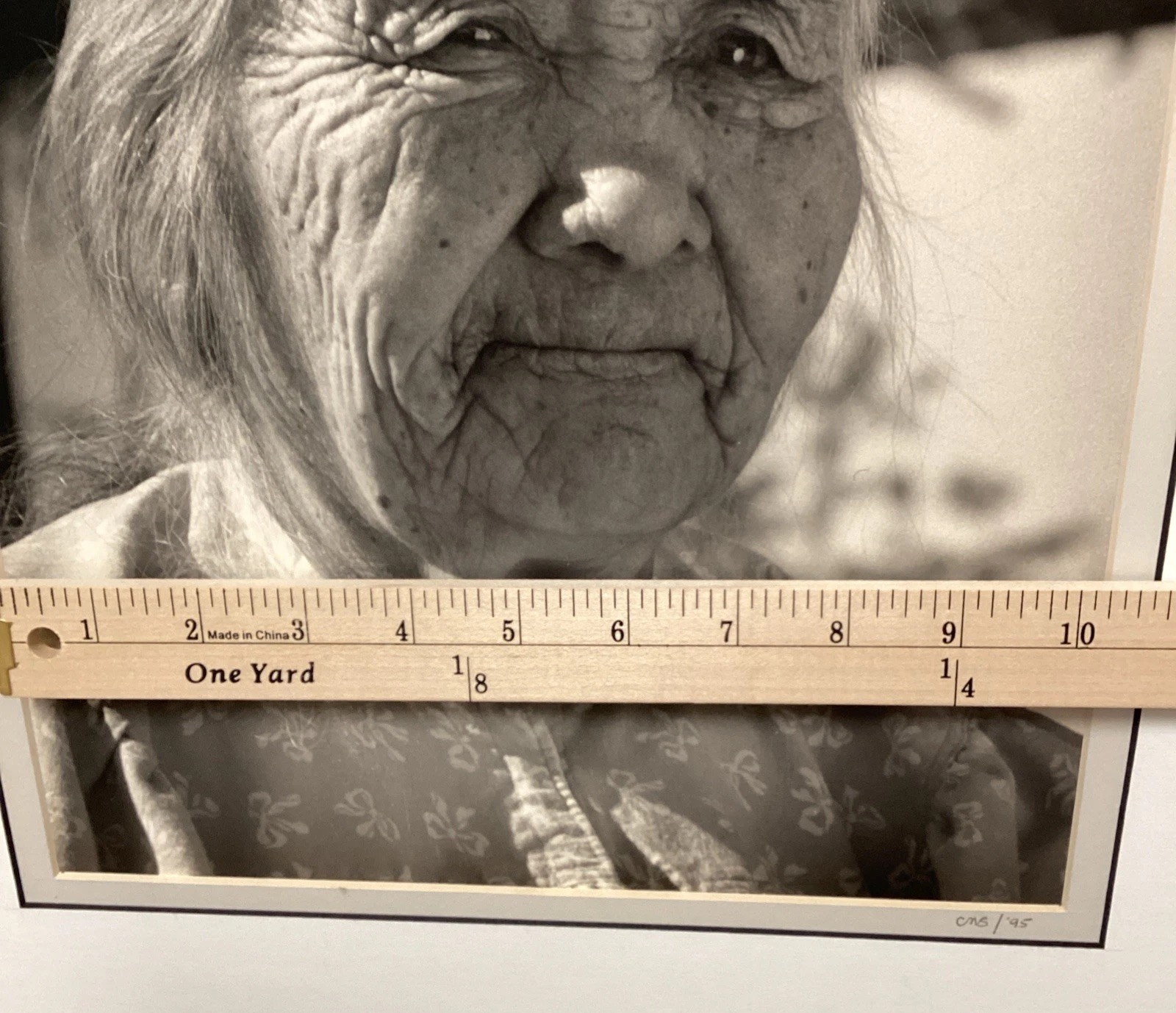Vtg Apache Native American Elder Women Portraits Camp Verde Arizona 16×20 Blk&Wh