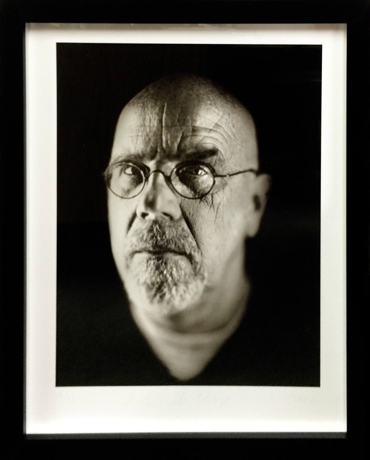 CHUCK CLOSE “SELF PORTRAIT 2″ 2002 | SIGNED IRIS PRINT | 32X25” FRAMED | GALLART