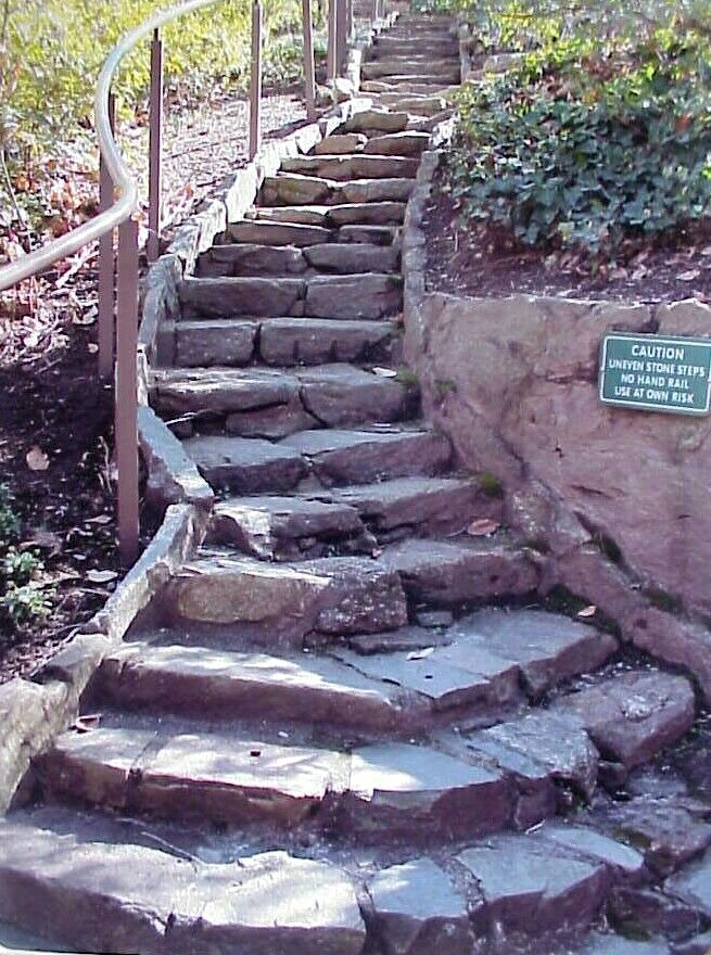 Greenville, S.C. Stone Stairway in Autumn, Fine Art Photo Print – Matted 11″x14″