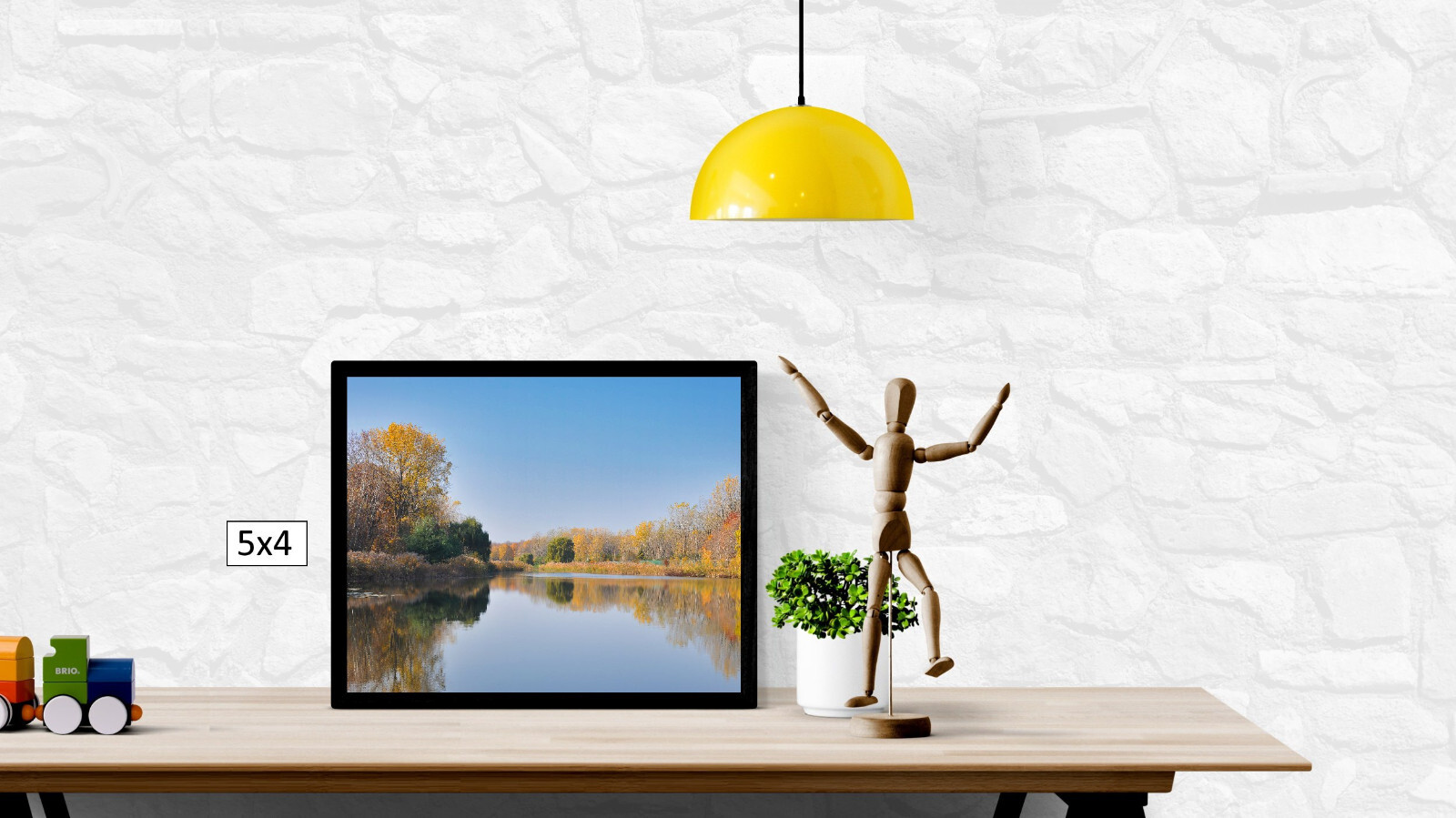 Fall Trees Water Reflection, High Resolution Image, Many Formats, TV Art