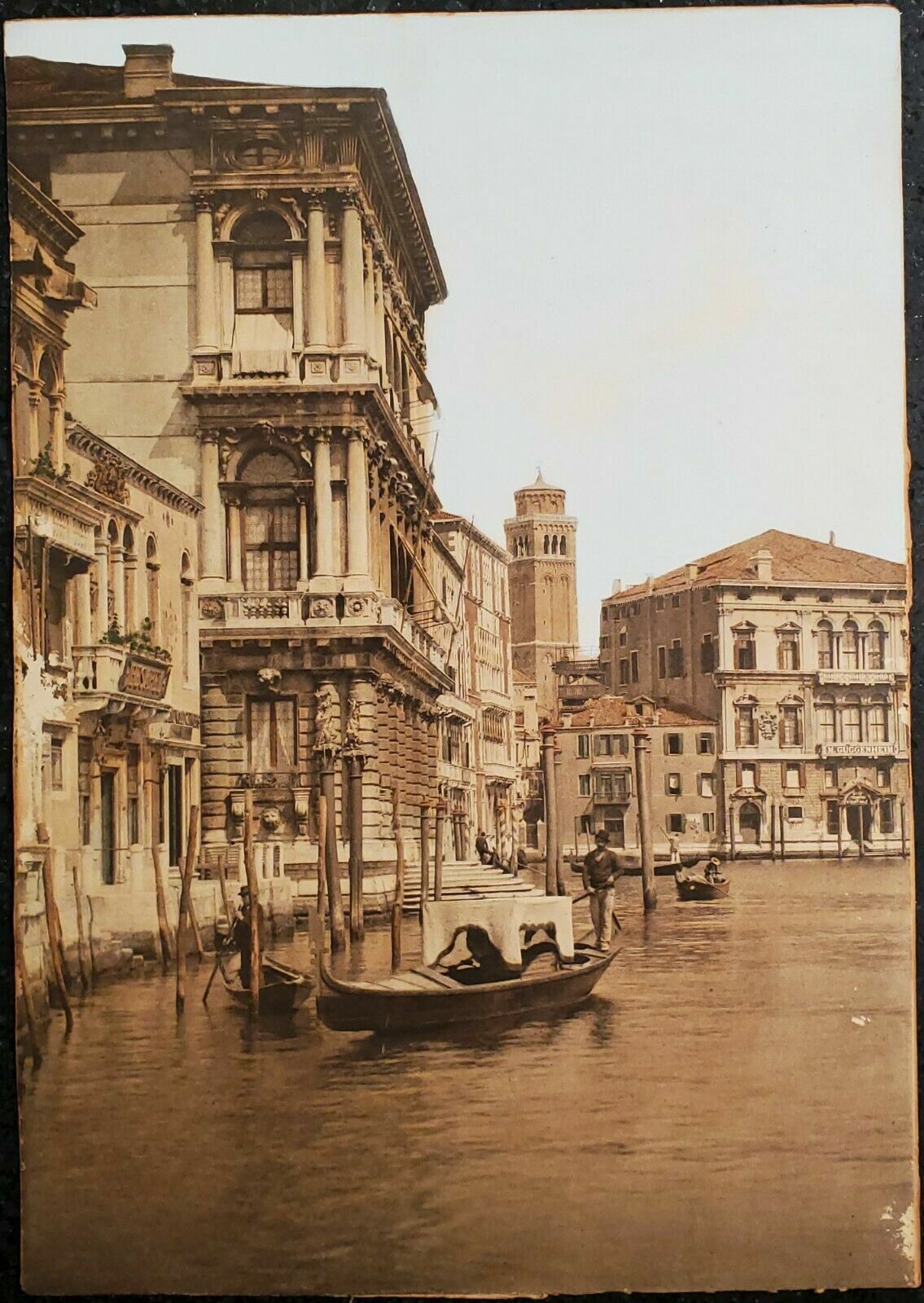 Venice Grand Canal Michelangelo Guggenheims Balbi Palazzo By Ferdinando Ongania 