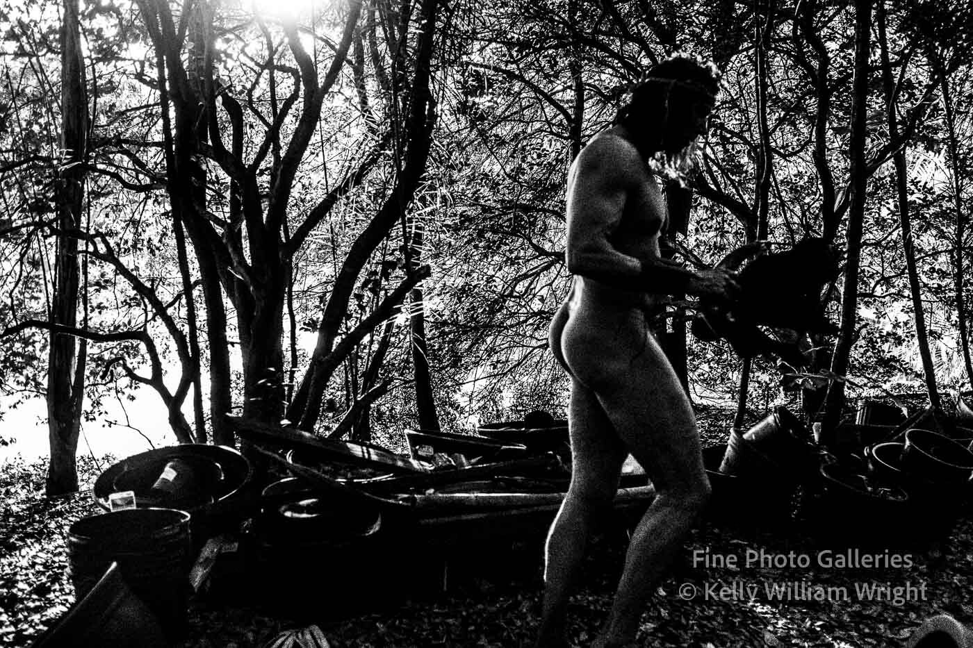 Original Male Nude KELLY WILLIAM WRIGHT Muscle Men JUNGLE WORK #18 – 9×13 Photo