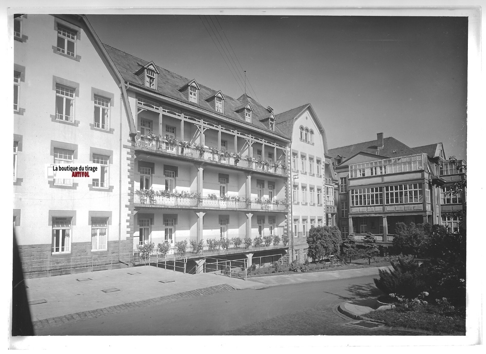 Vintage Black And White Positive Photo Glass Plate 13X18 Cm Saint-Wendel Germany