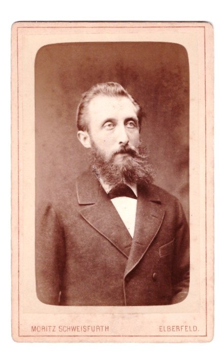 Old CDV photo around 1895, noble gentleman, Elberfeld