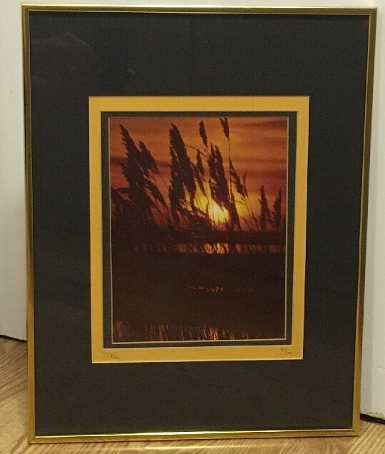 RARE Artist Photographer Dennis Kohn Ltd Edtn #34/100 Signed Photo Sunset Water