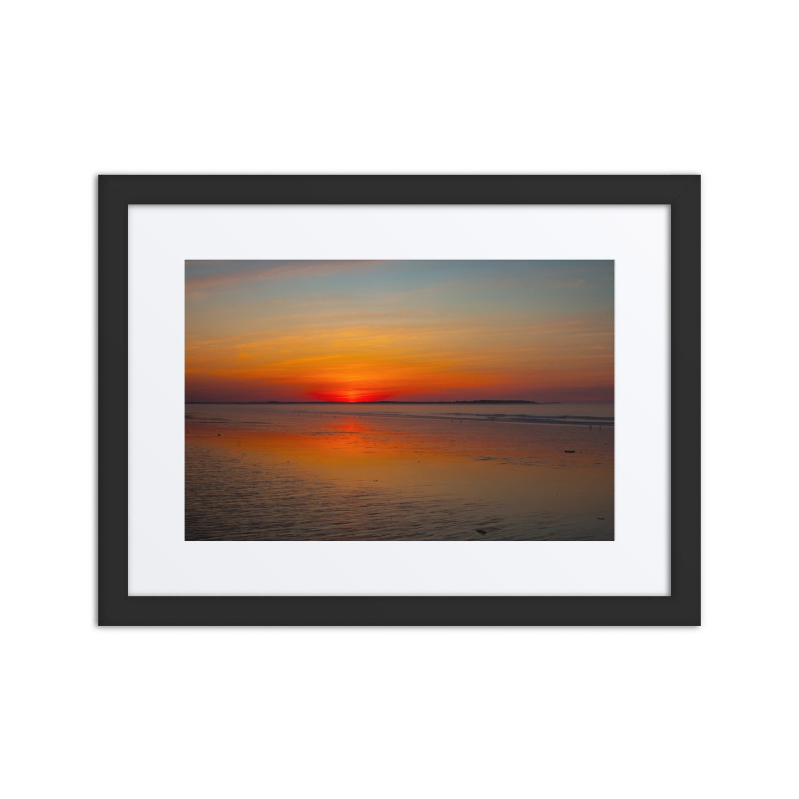 Spectacular Sunrise at Old Orchard Beach Maine Framed print