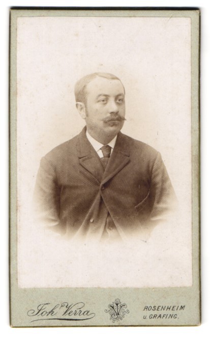 Photograph Joh. Verra, Rosenheim, Spring Str. 10, Portrait Uncle Arnold with Sc