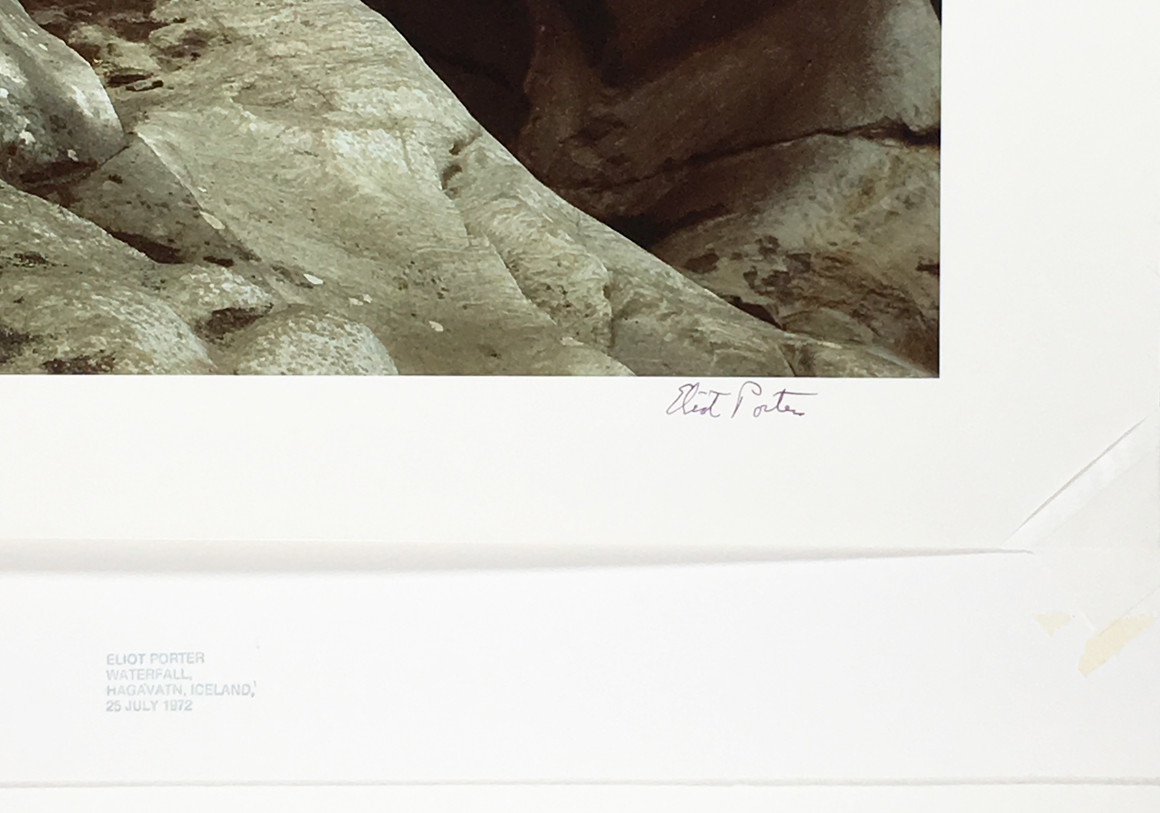 Eliot PORTER: Waterfall, Iceland, 1972 / Cibachrome / SIGNED!