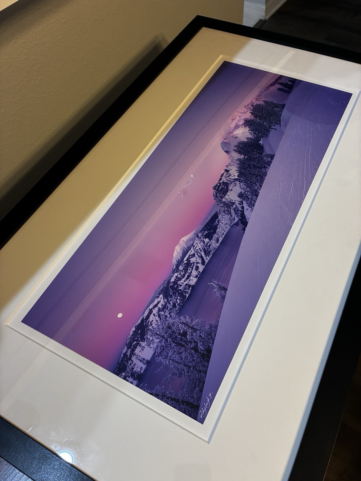 Rodney Lough Jr “Serenity Speaks” Signed Print And Framed Crater Lake