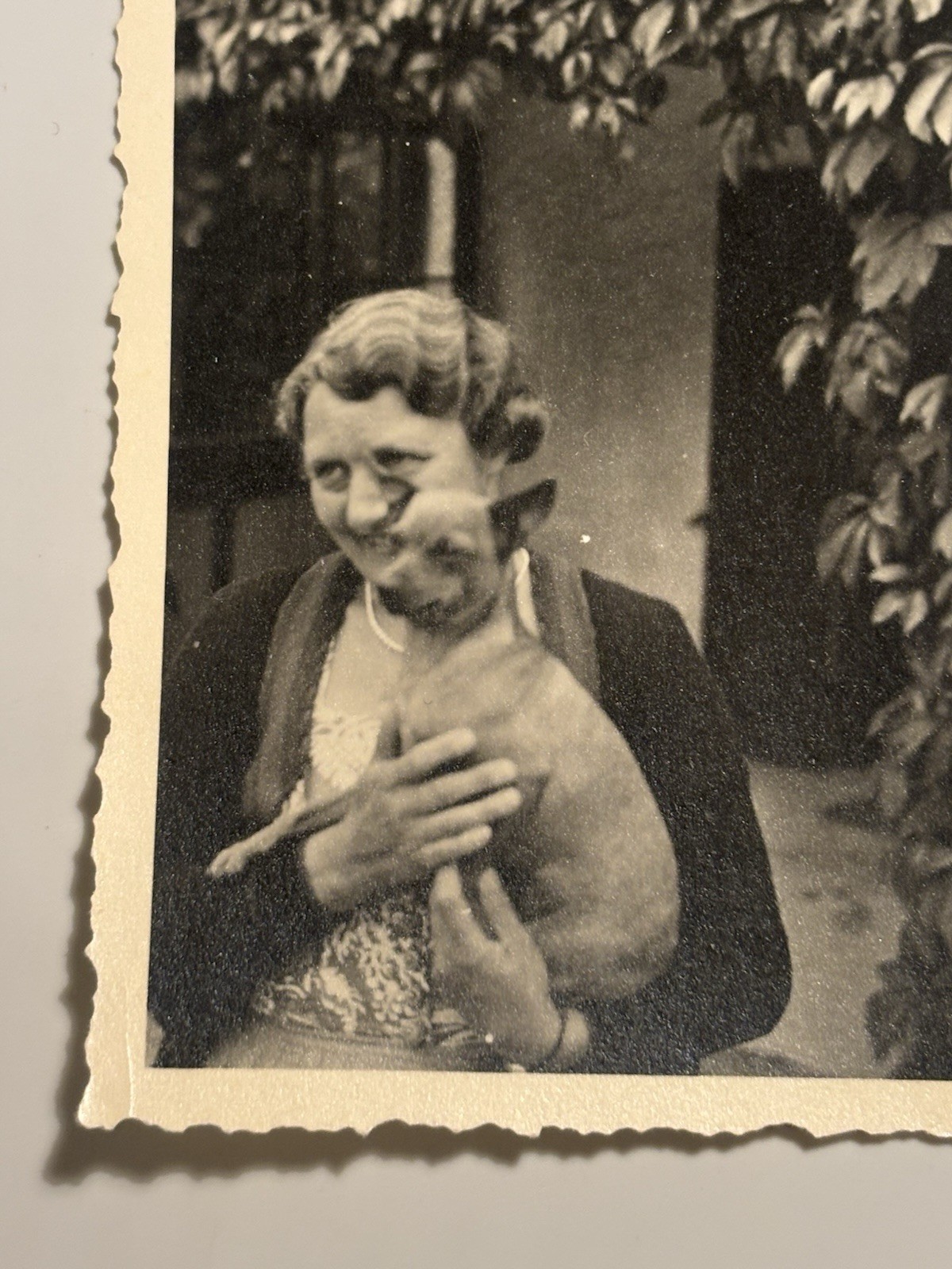 🐕 Woman with Small Dog in Arm Rottach-Egern 1950s Original Photo 6×9