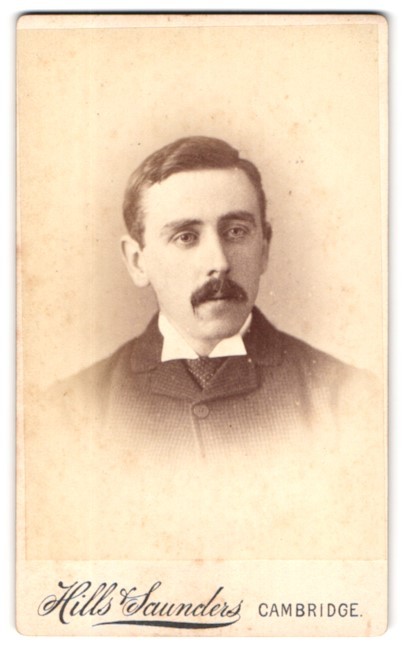 Photograph Hills & Saunders, Cambridge, Portrait Young Gentleman with Upper Lip