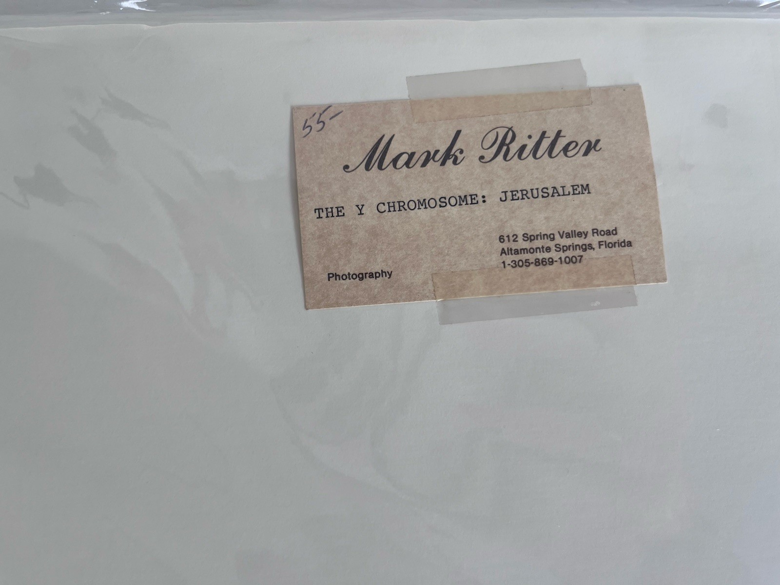 Mark Ritter Signed Silver Gelatin Print: “The Y Chromosome” Vintage Fine Art B&W