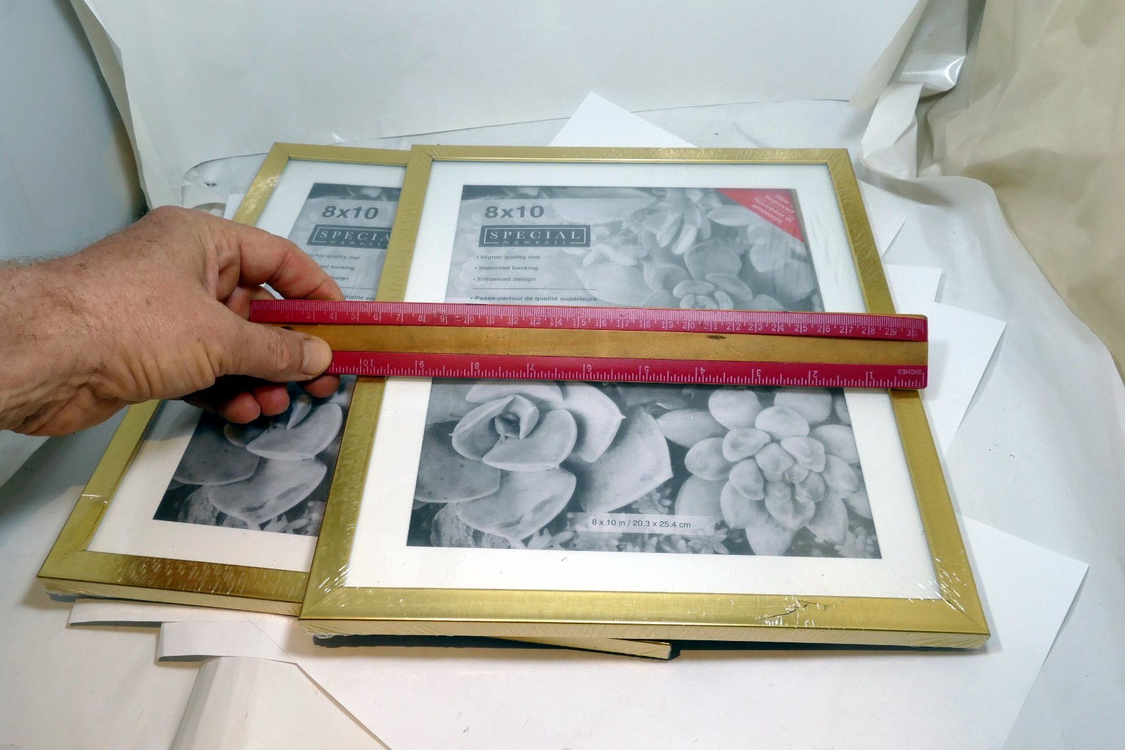8×10 Picture Frame – Set of 2, Matte Gold 8 x 10 Photo Frame with glass