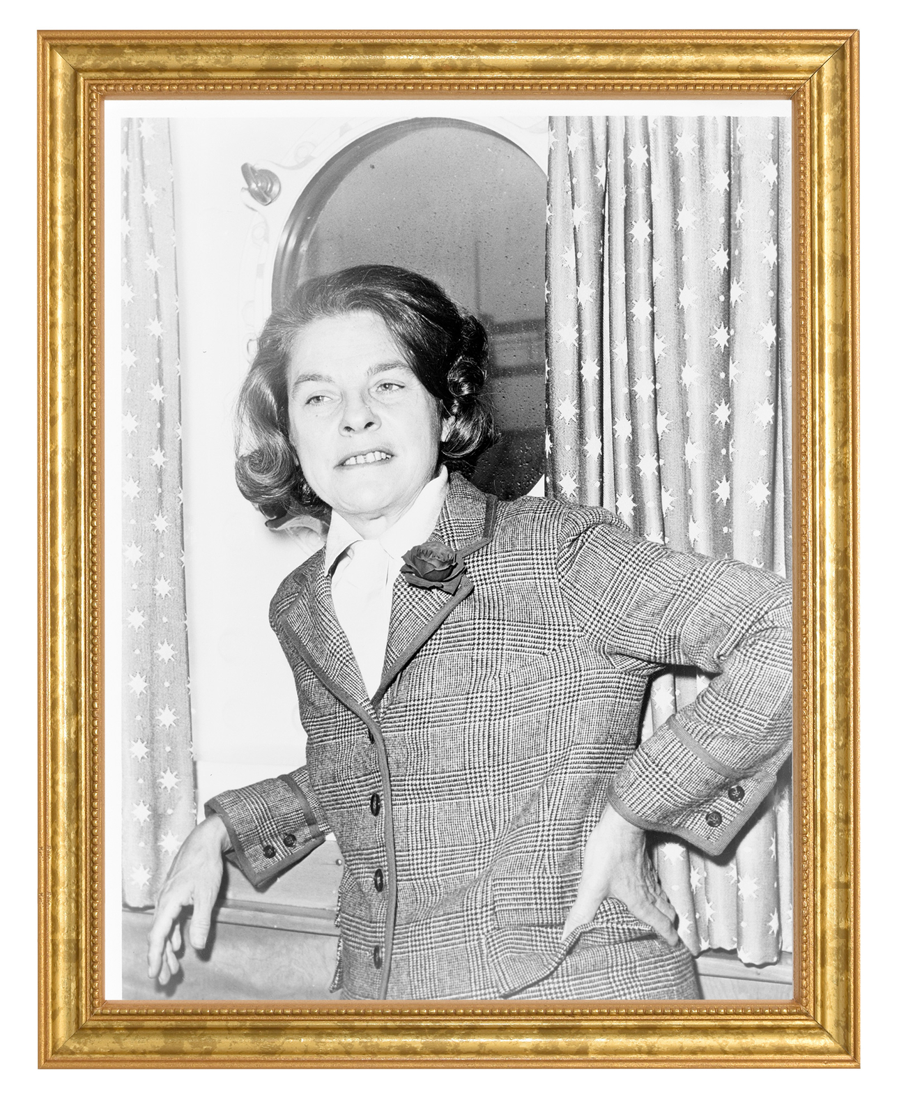 Mary McCarthy Photograph in a Aged Gold Frame