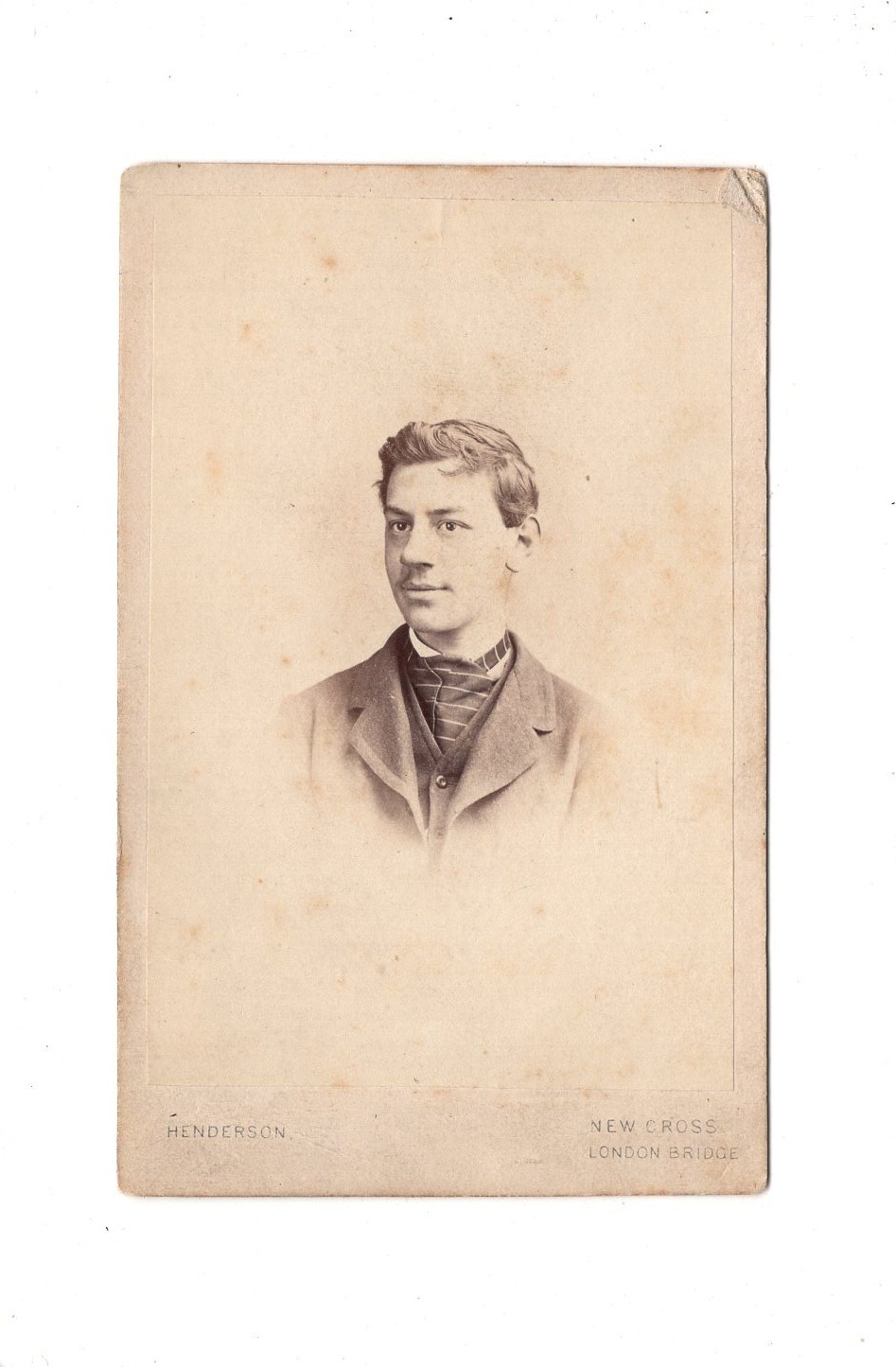 Henderson CDV Photo Man Portrait / Man – London 1860s