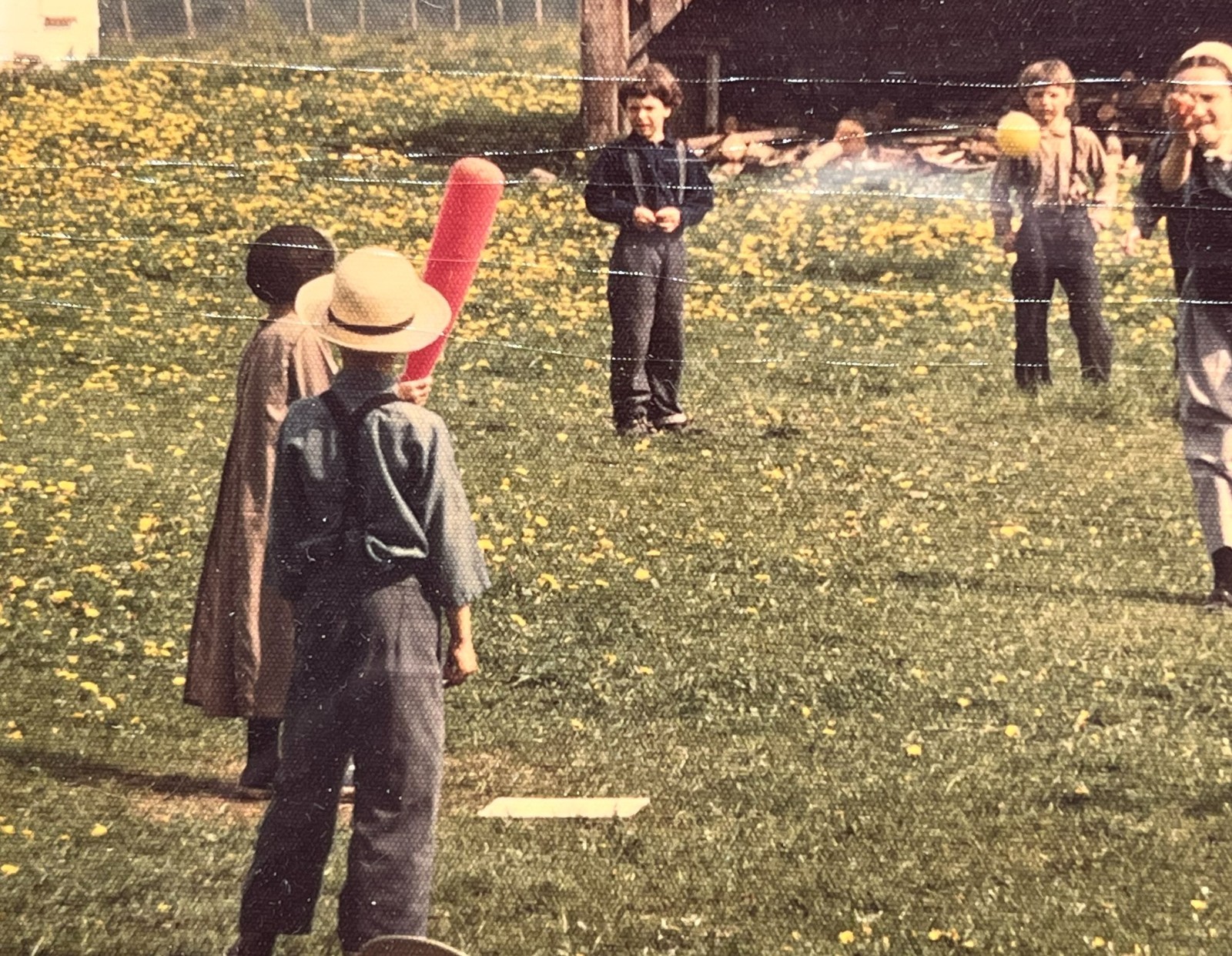 1971-72 Artist Signed Photograph “Recess” Amish School Yard Aylmer, Ontario