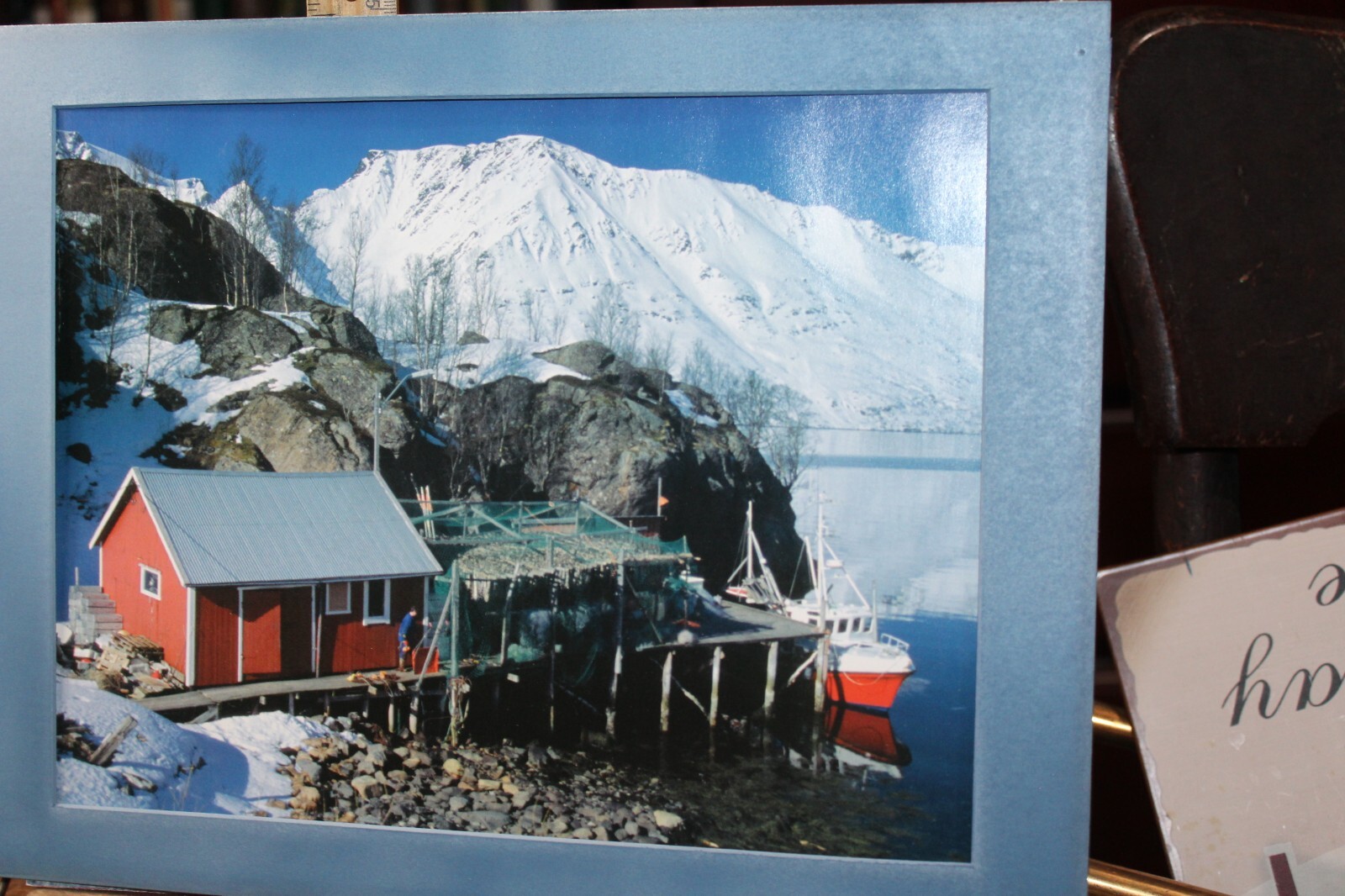 Matted Photo Print 10″ x 13″ Fishing Dock Øksfjord Loppa Finnmark Norway