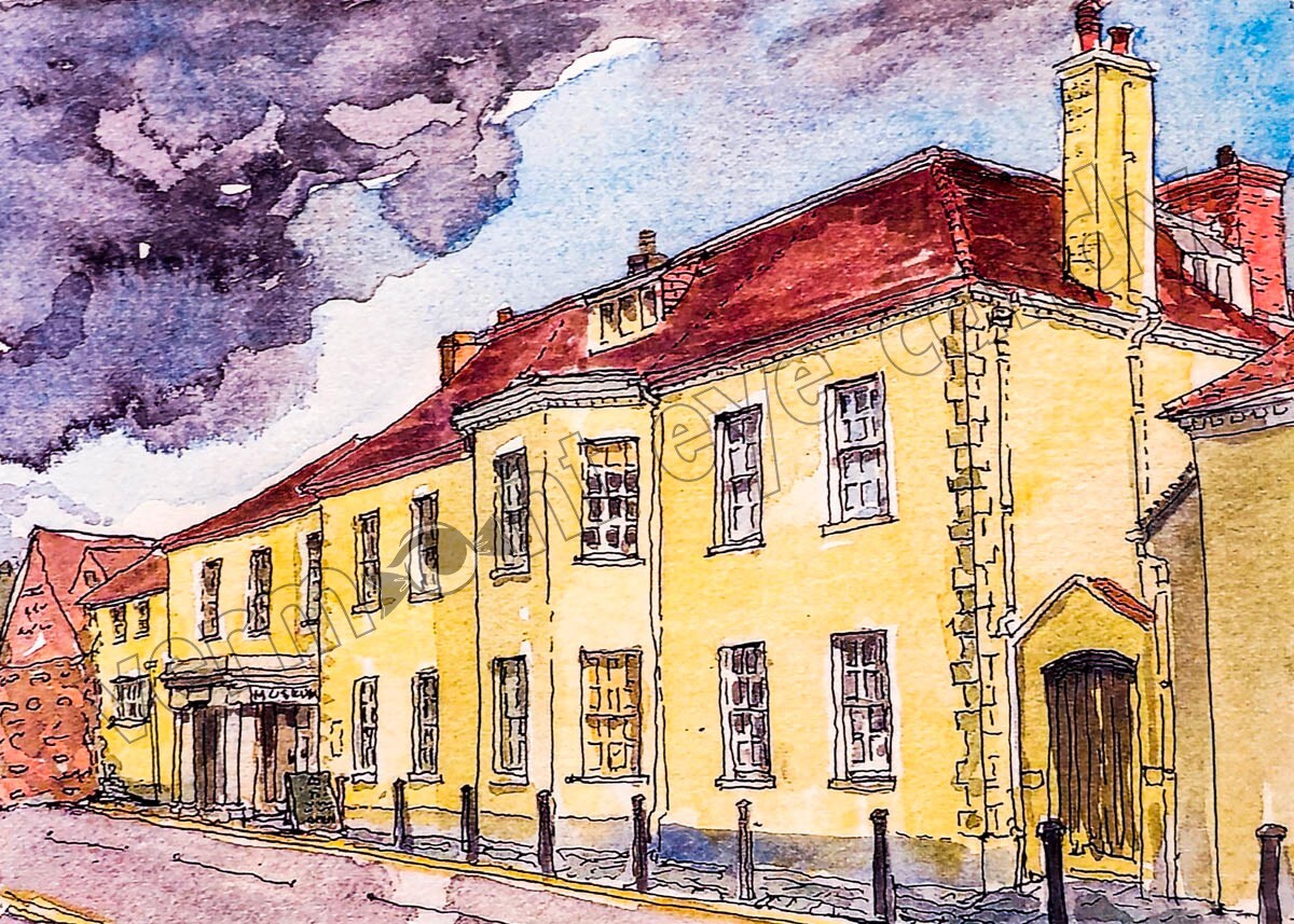 English Village Landscape Art Instant DOWNLOAD UK Landscape Wall Décor You Print