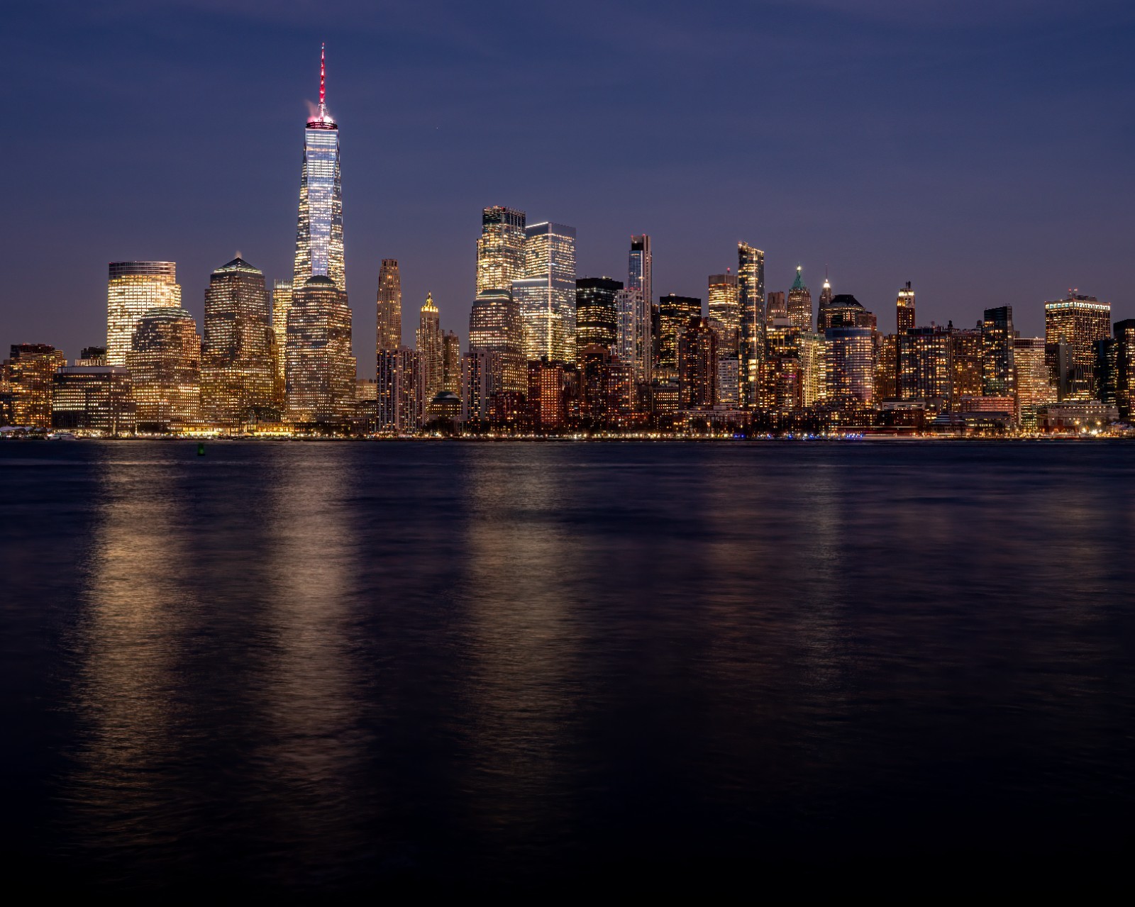 Original Fine Art Photograph of The New York Skyline at dusk