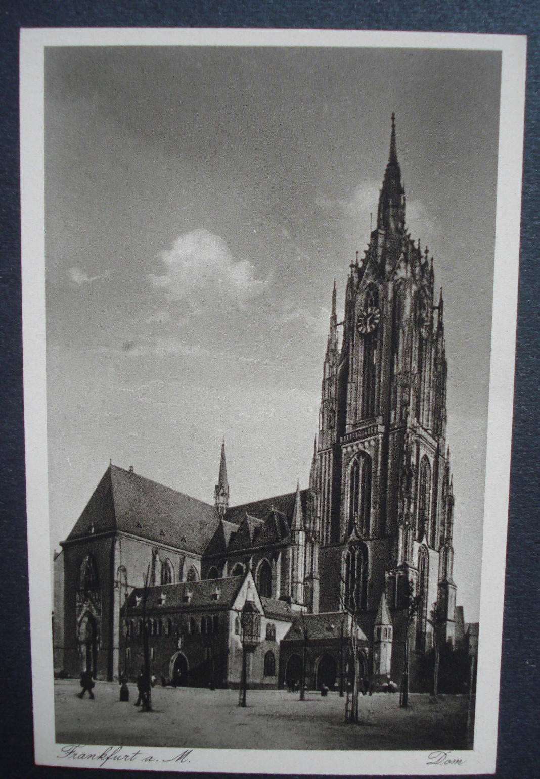 Postcard postcard 1900: copper intaglio print Frankfurt “Cathedral”