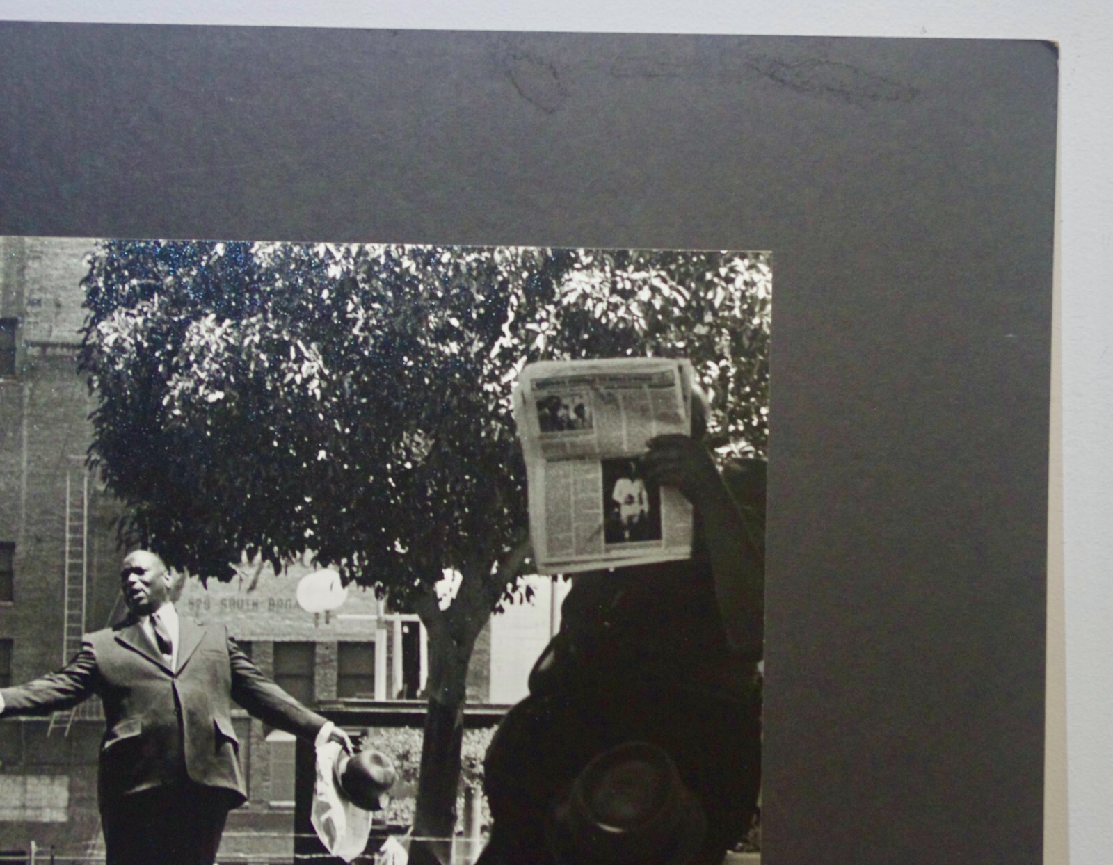 B&W Photograph- Signed Matted- 1976 Free speech public square no one listens!