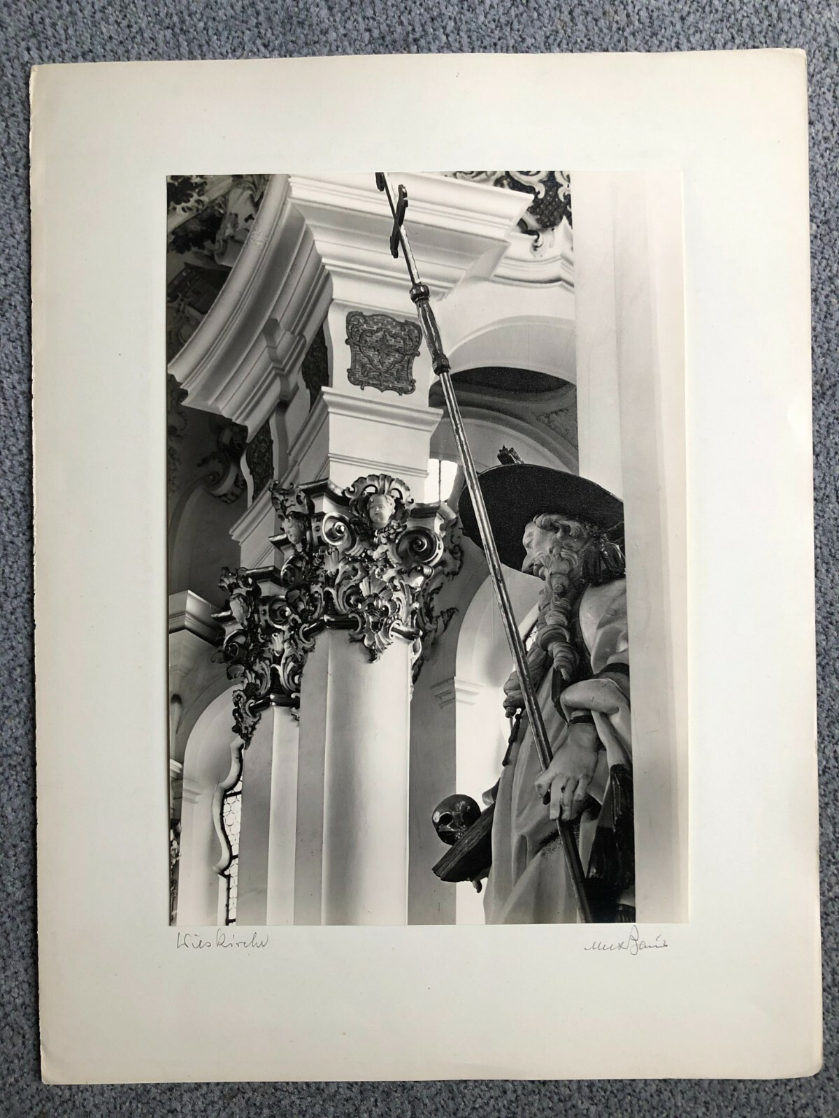 29x20cm vintage orig photo by Max Baur autographed Wieskirche photo A