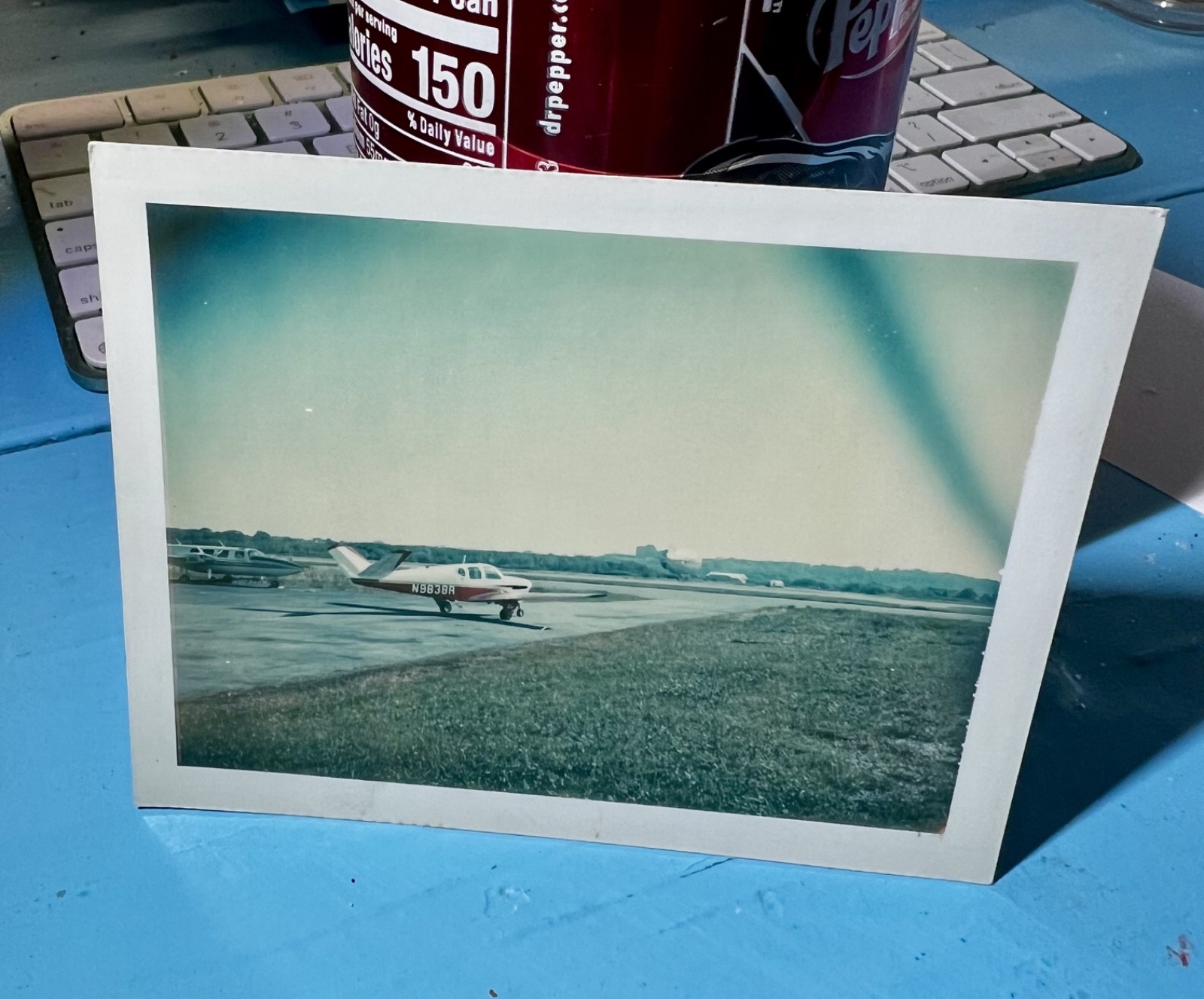 Polaroid Photo Vintage 60s Airplane historic memory of a simpler time