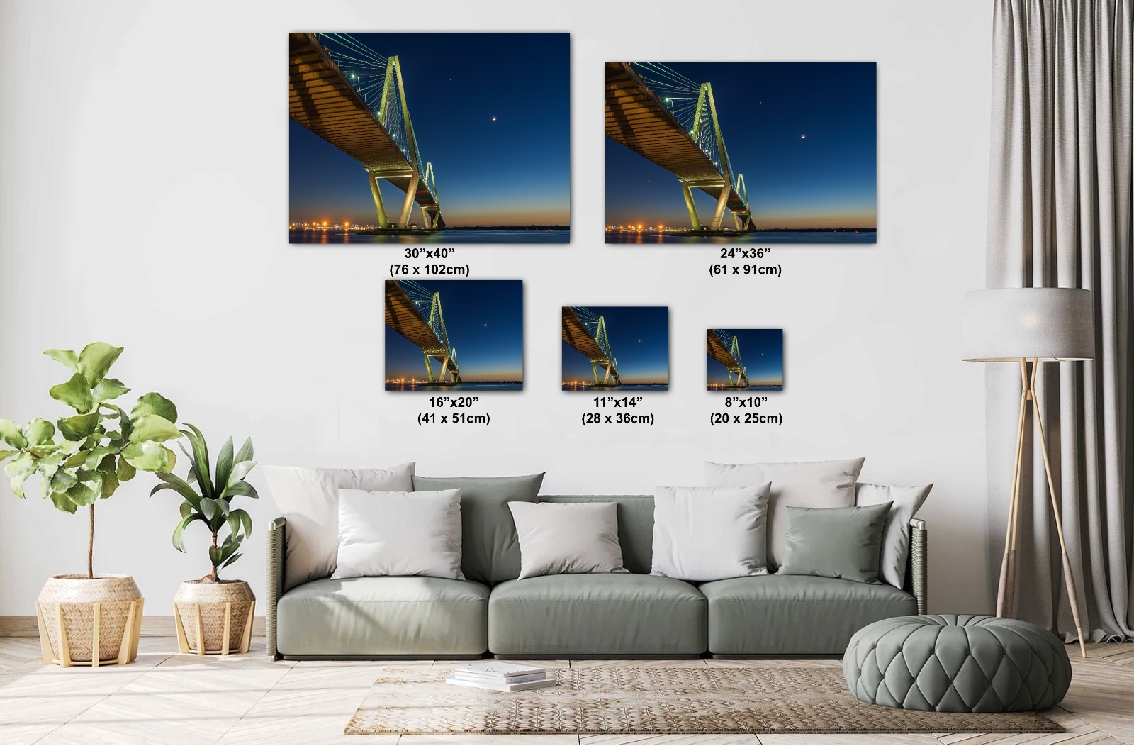 Charleston – South Carolina – Arthur Ravenel Jr. Bridge 8X10 Print
