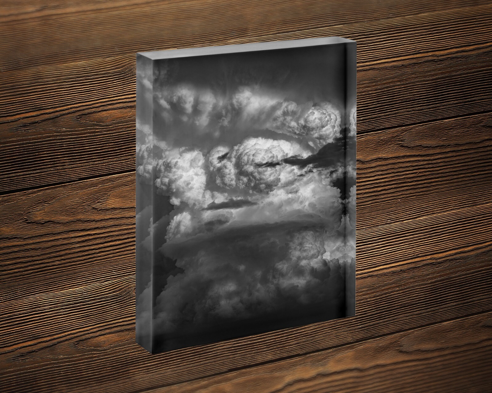 Black and white thunderstorm cloud photography wall art picture nature decor