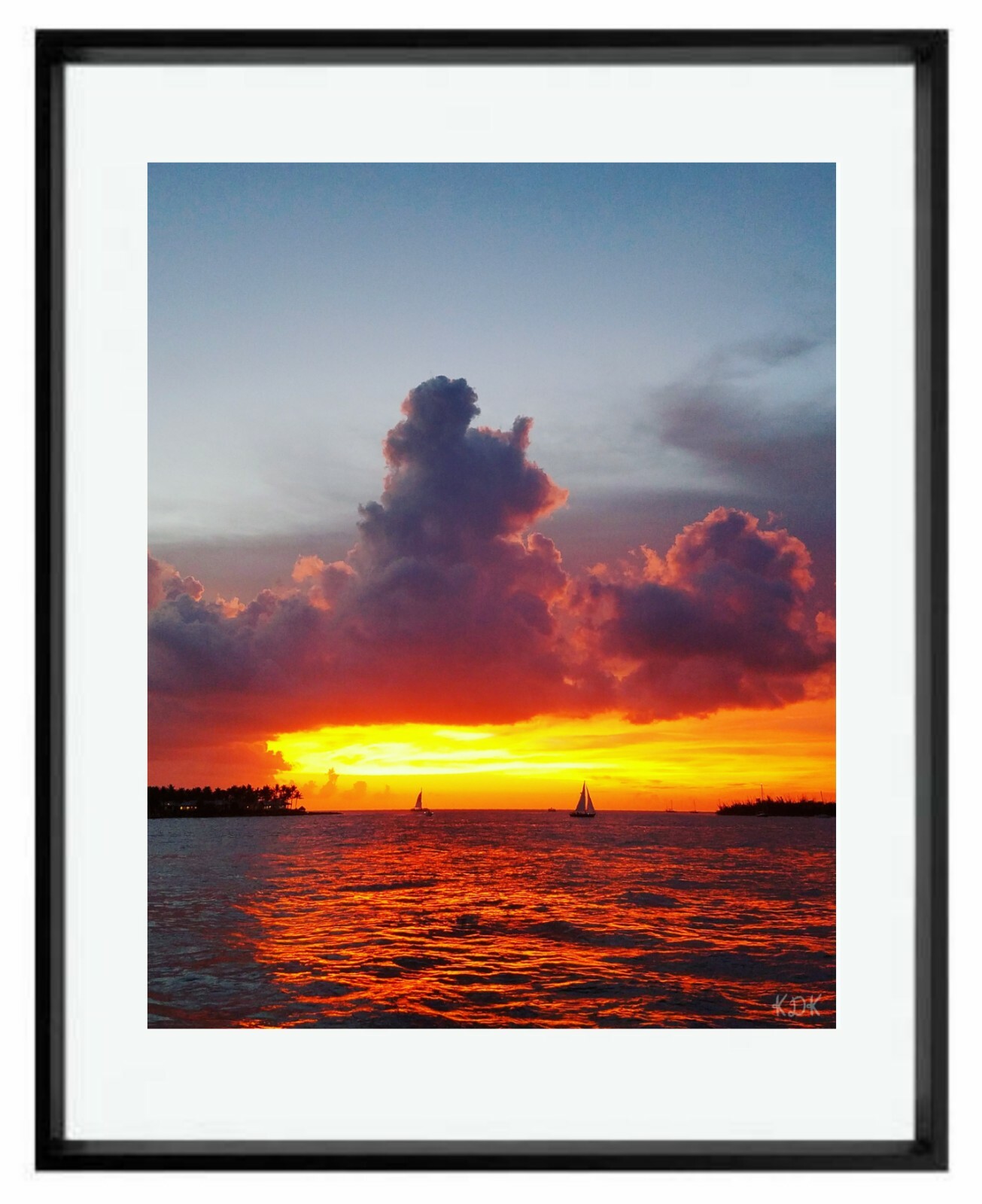 KEY WEST Sunset Sail 11×14″ Art Photo Photograph Print Boat Boating Florida Keys