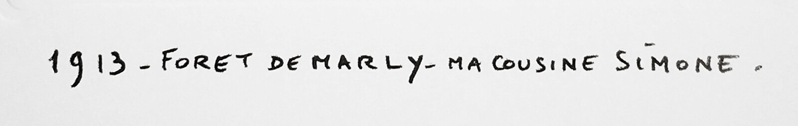 Jacques-Henri LARTIGUE: Foret de Marley – Cousine Simone, 1913 / With BLINDSTAMP