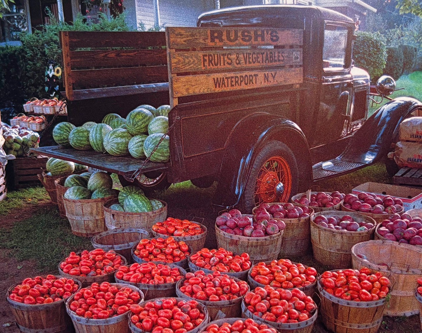 Vintage Farm Truck Produce Stand Photograph – Matted 8×10