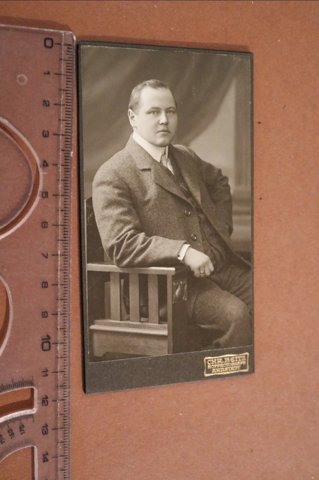 Great old CDV photo portrait of a man Arnstadt