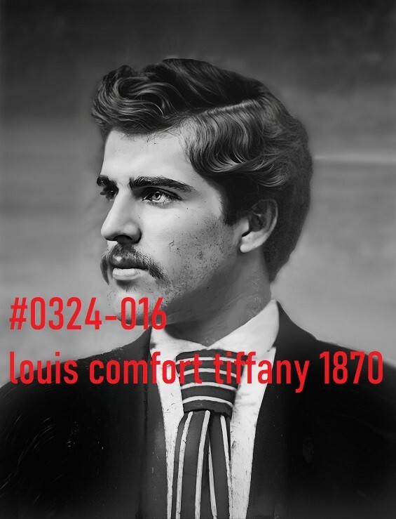 VINTAGE MALE PORTRAIT #0324-016- louis comfort tiffany -1870 -free shipping/ usa
