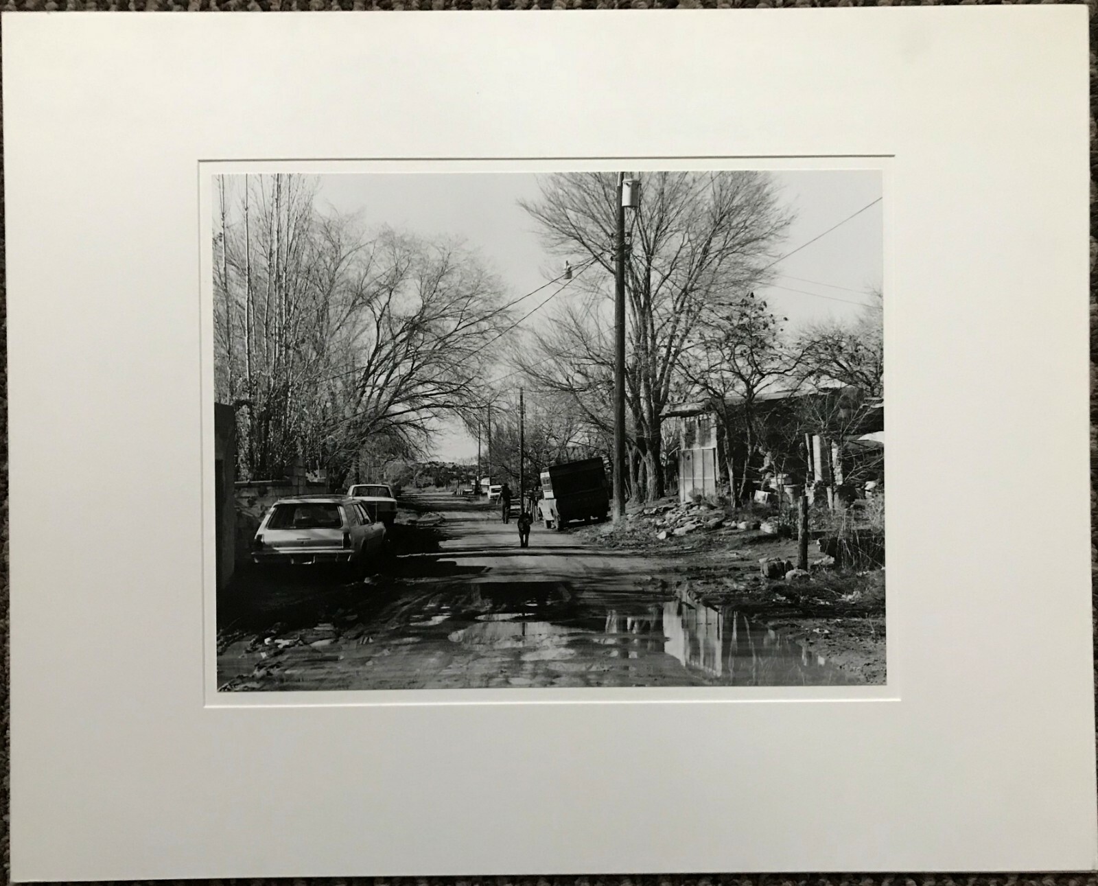 Barbara Erdman B & W Photograph “Street Scene, Cerrillos, NM” Signed 1986